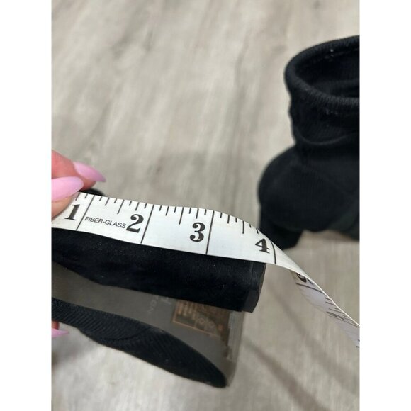 H By Halston Evelyn Sock Boot Ankle Bootie Point Toe Heel Black Women’s Size 7.5 - Picture 8 of 8